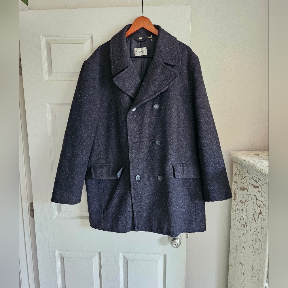Alfani Wool Coat L 100% Wool Shell